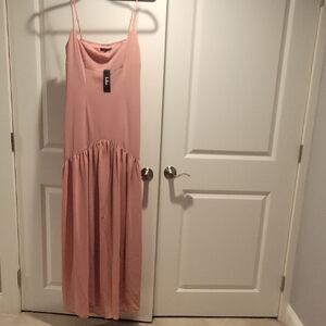 Elegant Pink Maxi Dress